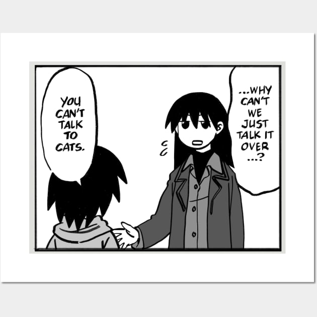 Mudwizard draws that panel of sakaki's conflict solving skill with cats / azumanga daioh Wall Art by mudwizard